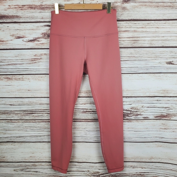 Lululemon Womens Size 8 Wunder Train HR 25" Tight Leggings Brier Rose Pink   #67 - Picture 2 of 11